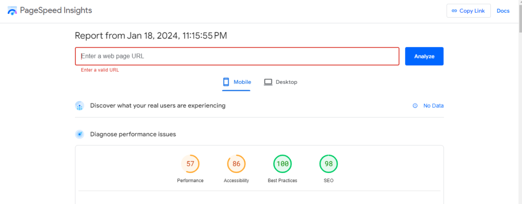 Monitor Website Performance